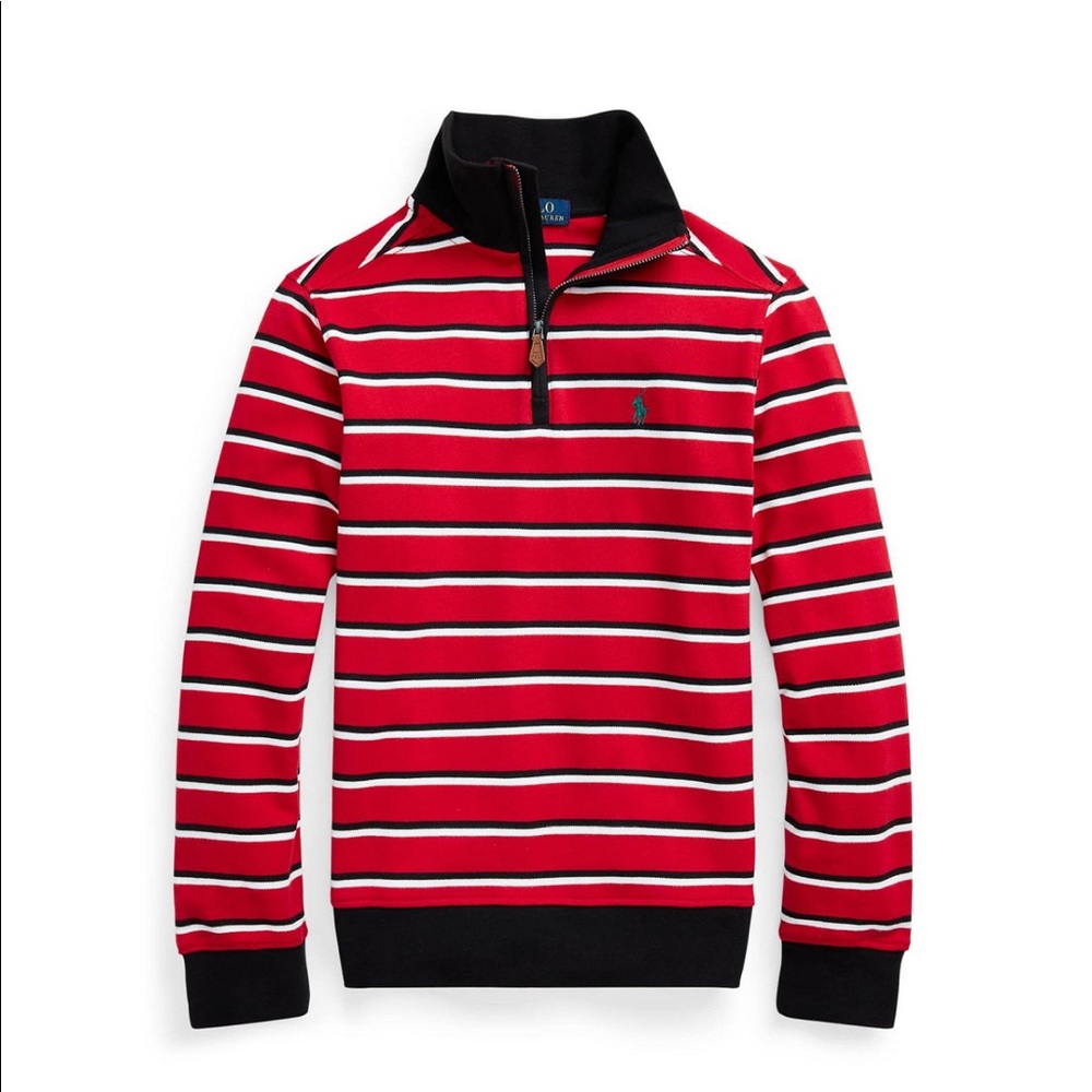 Big Boy Striped Quarter Zip Pullover